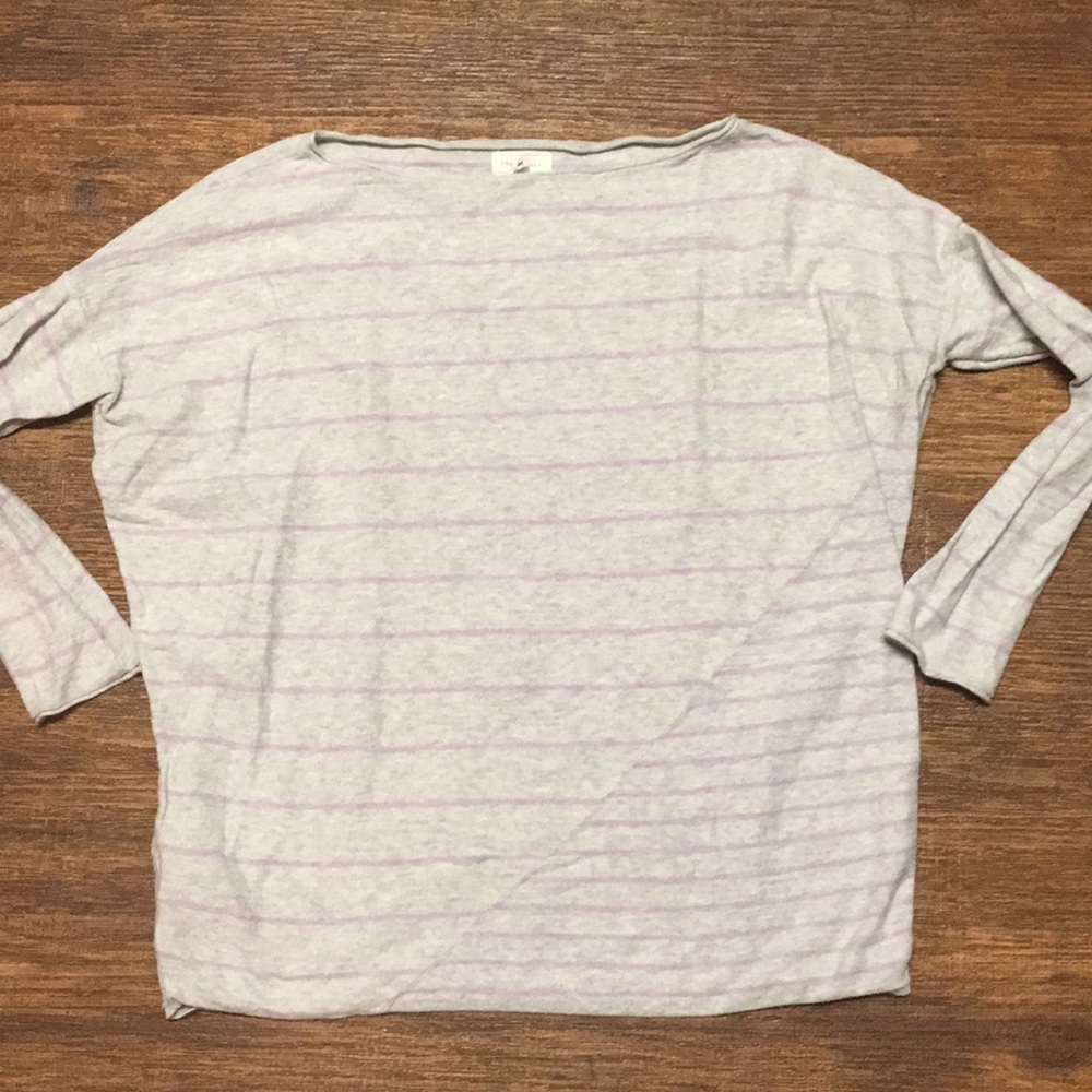 Lou & grey purple grey stripe lightweight sweater